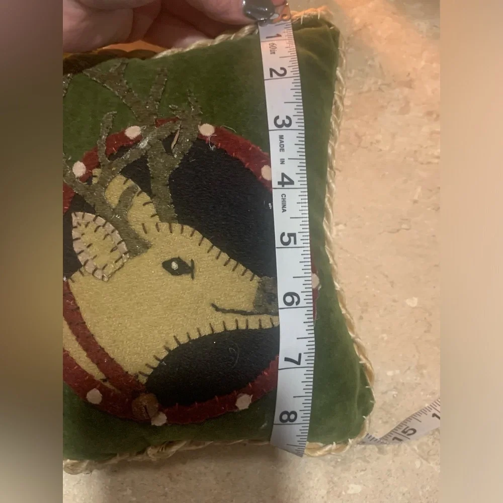 Weighted Door Stop Winter ReinDeer Christmas Pillow.